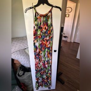 Multicolor Sleeveless Maxi Dress